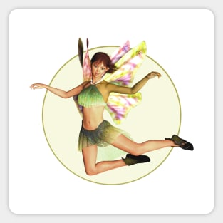 Flying fairy faerie elf butterfly wings Sticker